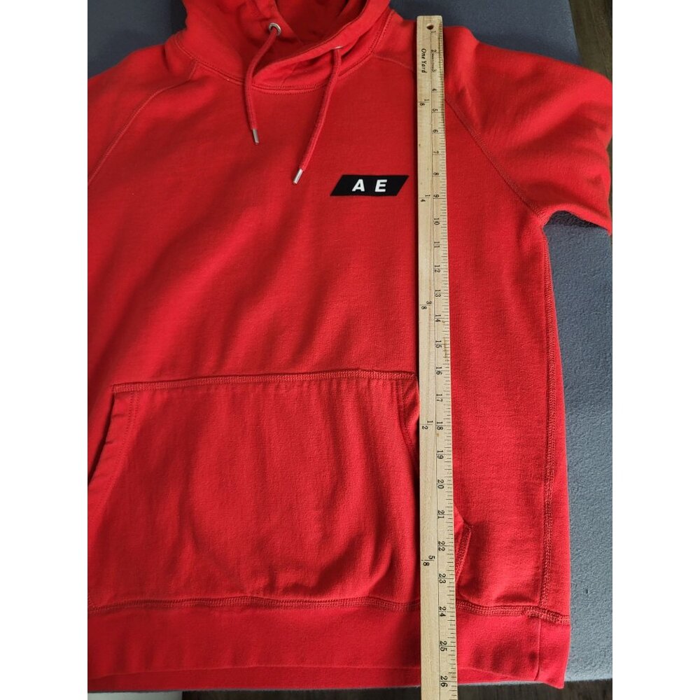 American Eagle Men's Small Red Graphic Logo Hoodie Sweatshirt y2k style - Picture 6 of 8